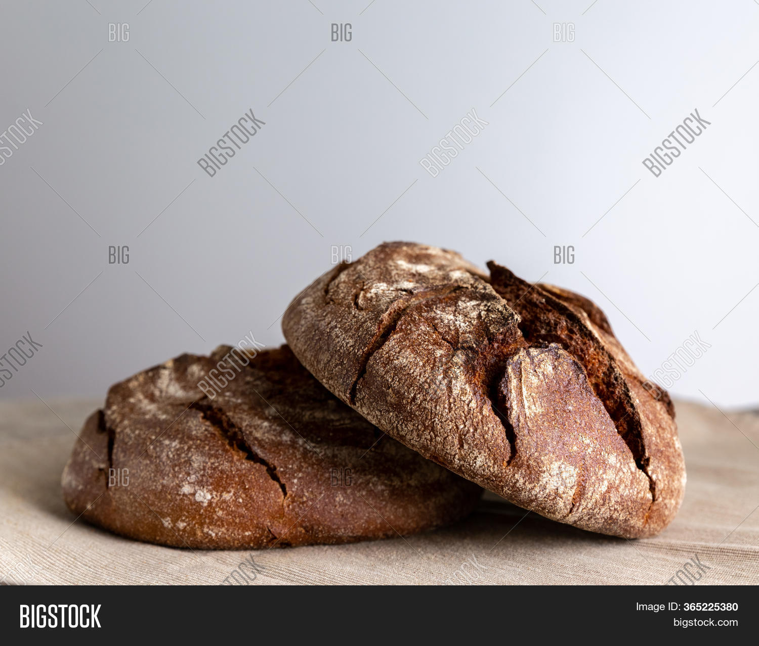 Two Round Loaves Rye Image & Photo (Free Trial) Bigstock