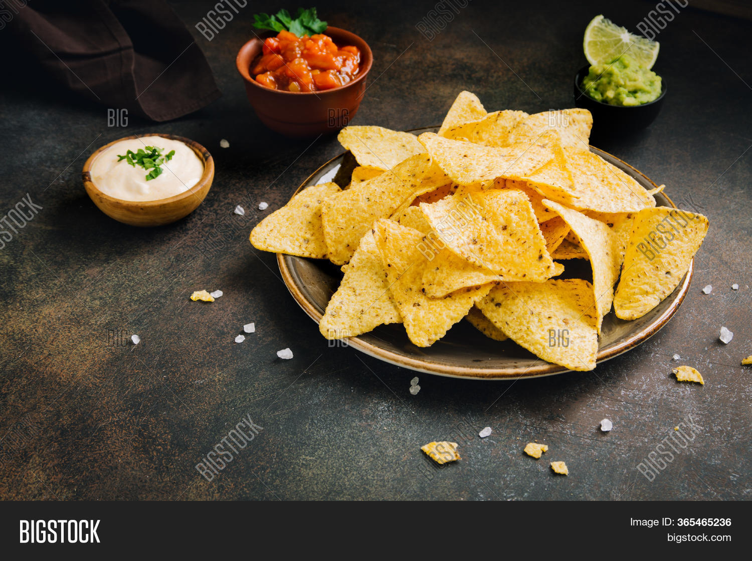 Nachos Chips Sauces Image & Photo (Free Trial) Bigstock