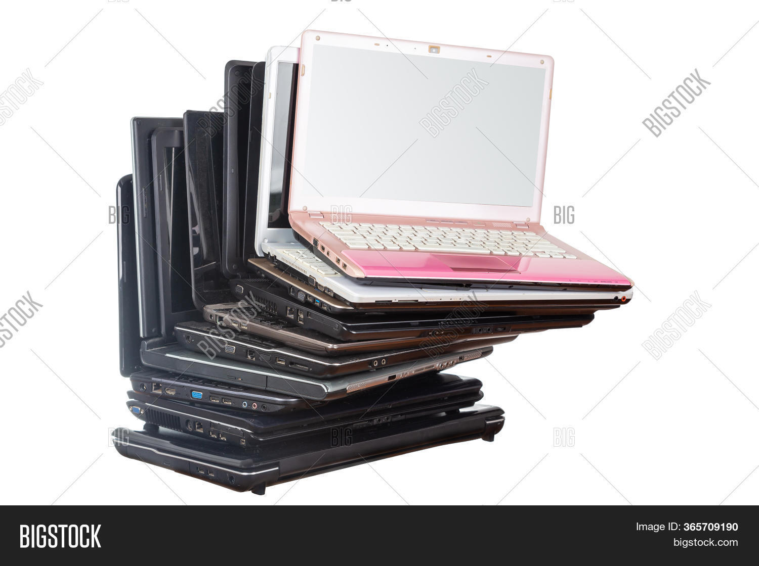 Stack Used Laptops Image & Photo (Free Trial) Bigstock