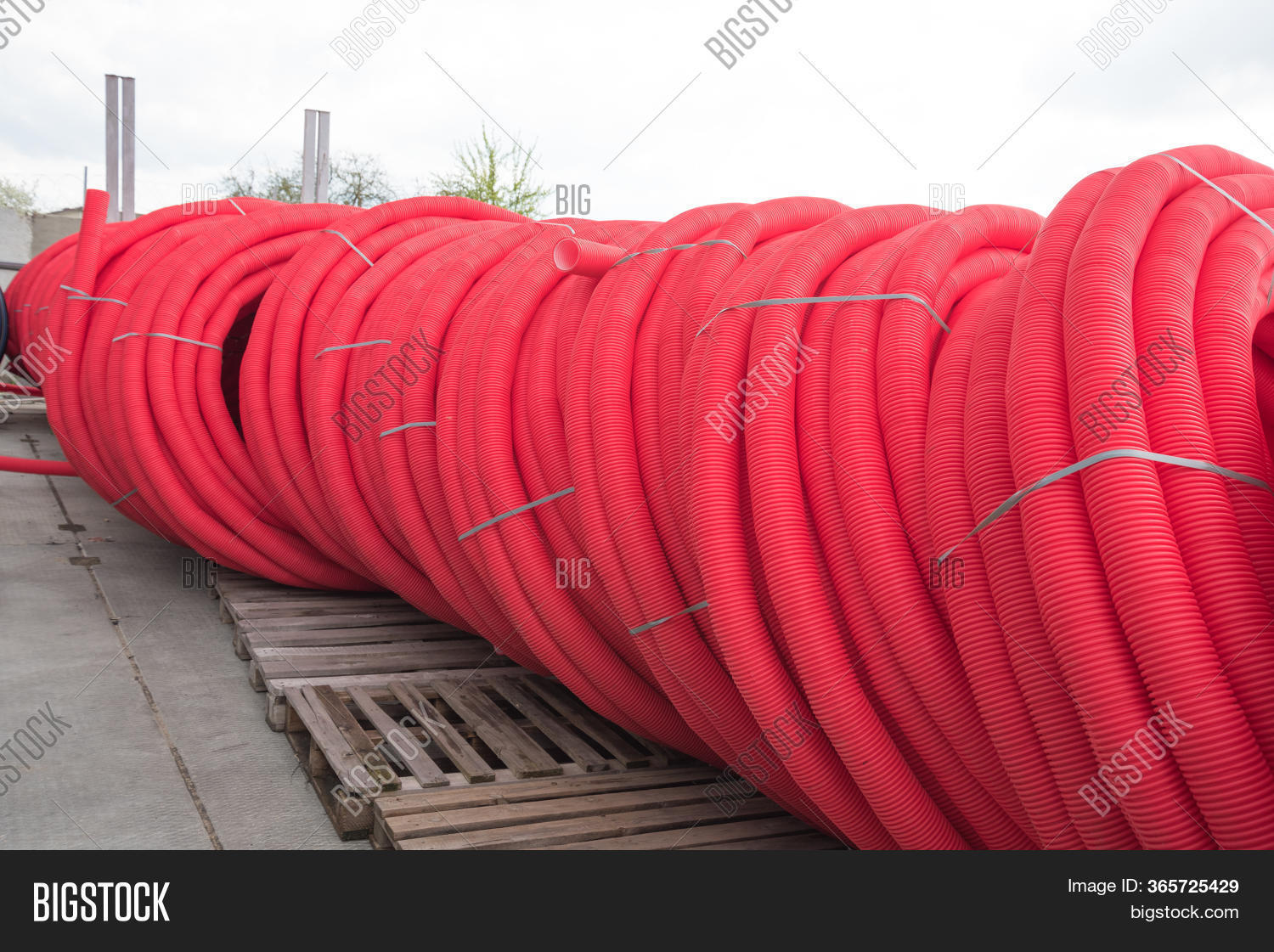Red Plastic Pipes Image & Photo (Free Trial) Bigstock