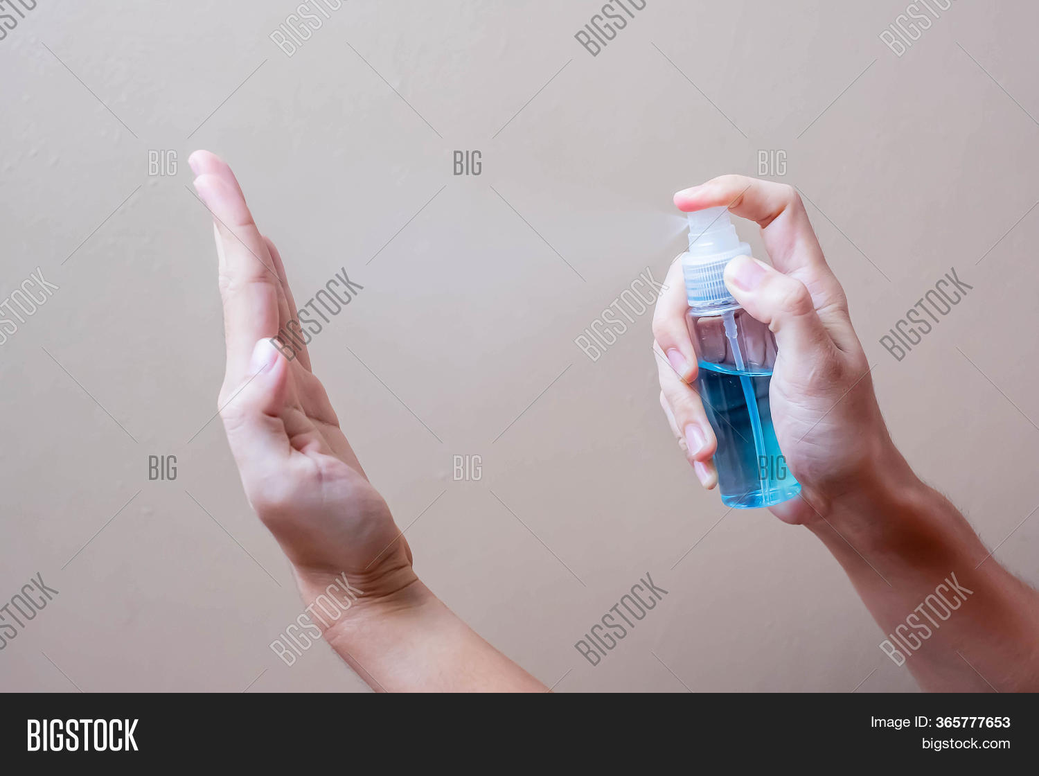 Man Spraying Alcohol Image & Photo (Free Trial) Bigstock
