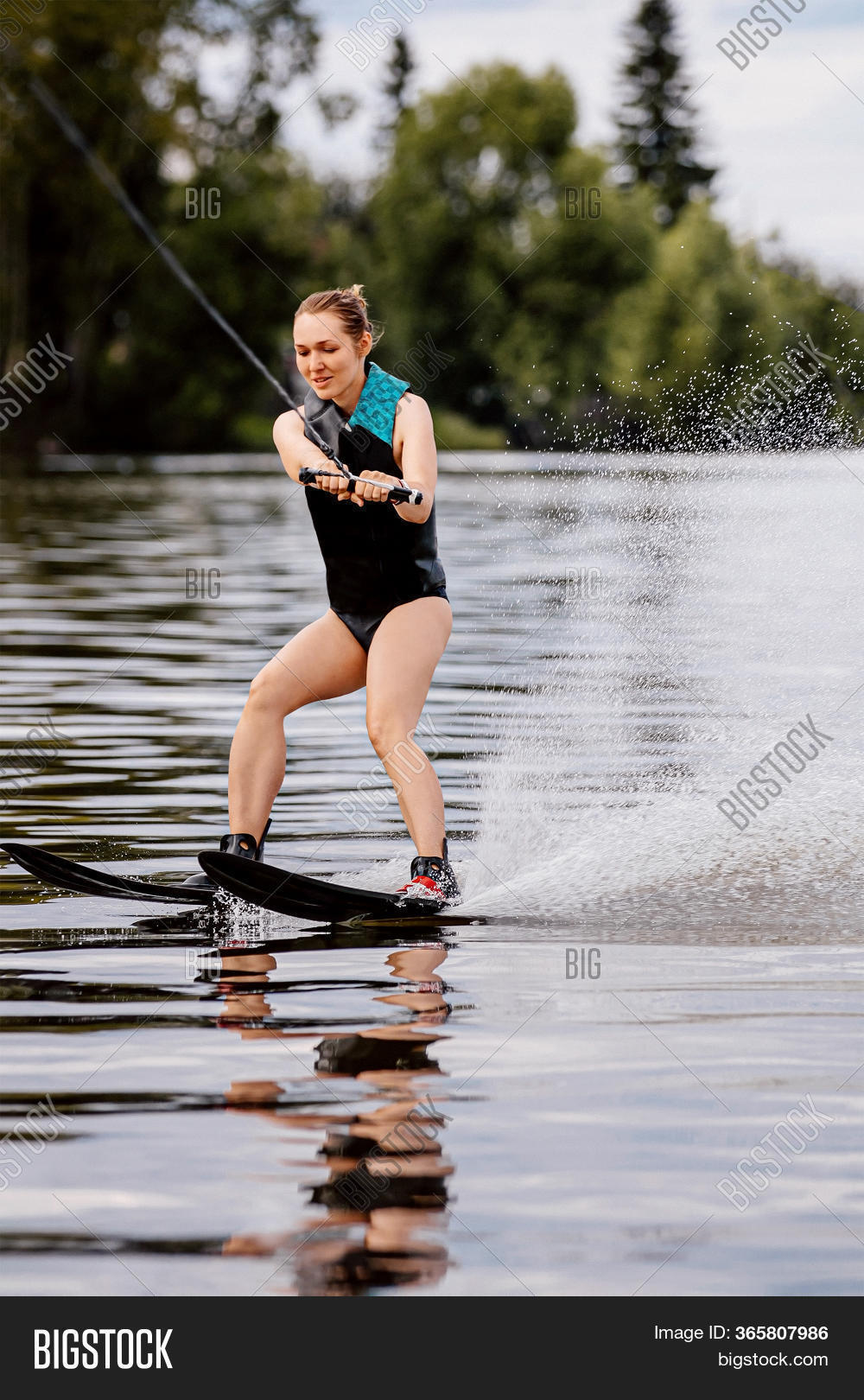 Girl On Water Skiing Image & Photo (Free Trial) Bigstock