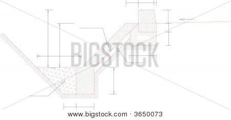 Disegno tecnico vettoriale astratto