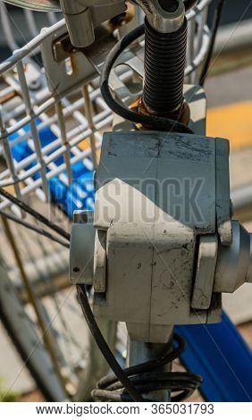 Locking Mechanism For Self-service Bike Rental Stand.