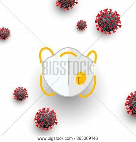 Respirator Mask Ffp Or Dust Mask For Respiratory Protection From Coronavirus Covid-19 Infection
