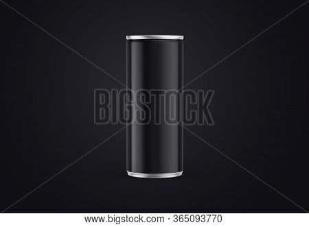 Aluminum Slim Can Isolated On Background. Soda Can Mock Up Good Use For Design Drink, Beer, Soda, Ju