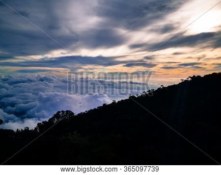Scenery Near Peak Of Mount Kinanbalu Aka Akinabalu In State Of Sabah Malaysia Asia