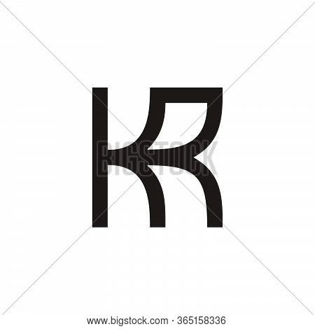 Letter Kr Simple Geometric Lines Art Design Symbol Logo Vector Unique Design Concept