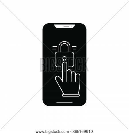 Black Solid Icon For Lock-screen Lock Screen Phone Privacy Protection Security