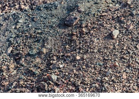 Close-up Of A Slag Heap Of Iron Ore Quarry