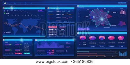 Floating Stock Market Chart, Ui, Ux User Interface Analysis On The Desktop. Binary Stock Market Opti