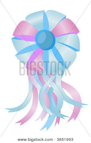 Rosa und blau Ribbon bow