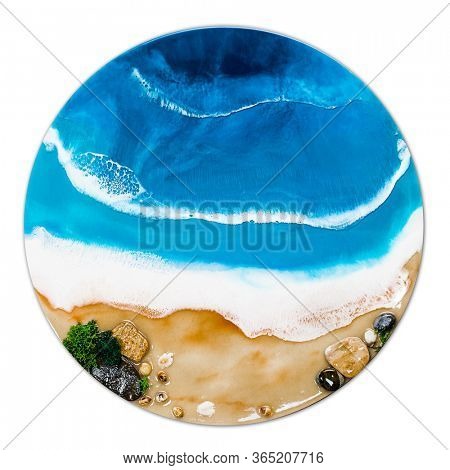 Original epoxy resin art close up lacing
