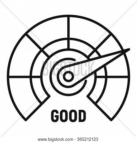 Good Dial Level Icon. Outline Good Dial Level Vector Icon For Web Design Isolated On White Backgroun
