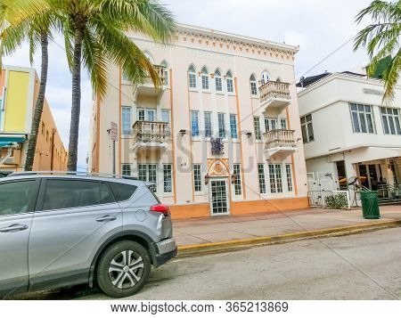 Miami, United States Of America - November 30, 2019: Locust Apartments 1926, 918 Ocean Drive, South 