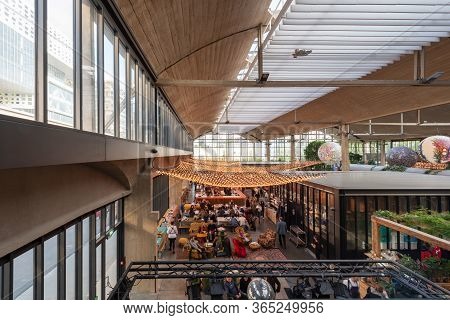 Paris, France - April 15, 2019 : People In La Felicita Italian Bar-restaurant - Big Mama Concept - I