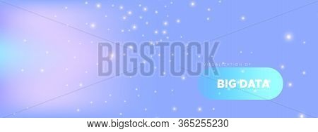 Light Technology Elements. Data Flow. Pink Depth Network. Magic Triangles Background. Technology Bus