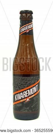 Harelbeke, Belgium - May 8, 2020: Bottle Of Bavik Kwaremont Blond Beer, A Belgian Golden Pale Ale St