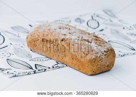 A Piece Of Cereal Loaf On A Plate