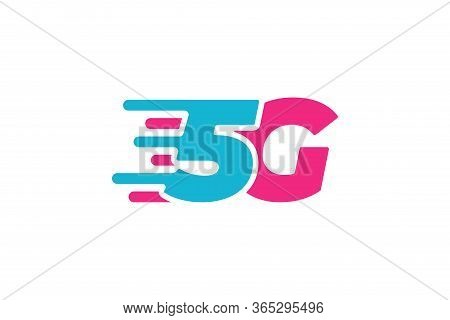 5g Network Connection Business Symbol. 5th Generation Wireless High Speed Internet Technology Icon. 