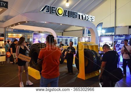 Pasay, Ph - Apr 7 - Aeolus Tyres Sign And Booth At Manila International Auto Show On April 7, 2019 I