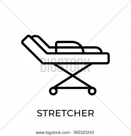Stretcher. Stretcher icon. Stretcher vector. Stretcher icon vector. Stretchers illustration template. Stretcher logo design. Medical Stretcher vector icons. Stretchers vector icon flat design for web icons, logo, sign, symbol, app, UI.