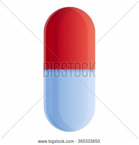 Medical Dosage Capsule Icon. Cartoon Of Medical Dosage Capsule Vector Icon For Web Design Isolated O