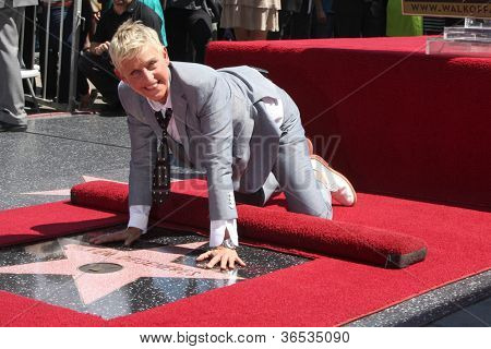 LOS ANGELES - SEP 4: Ellen DeGeneres på Fame ceremoni for Ellen Degeneres på Hollywood Walk 