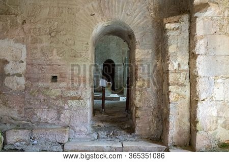 Demre, Antalya, Turkey - June 03, 2019: Interior Of Ancient Byzantine Greek Church Of Saint Nicholas