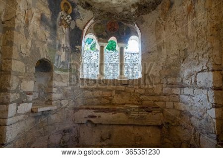 Demre, Antalya, Turkey - June 03, 2019: Interior Of Ancient Byzantine Greek Church Of Saint Nicholas