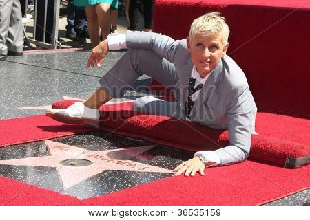 LOS ANGELES - SEP 4: Ellen DeGeneres på Fame ceremoni for Ellen Degeneres på Hollywood Walk 