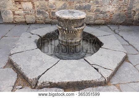 Demre, Antalya, Turkey - June 03, 2019: Fragments Of The Temple Artemis In The Church Of St. Nichola
