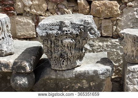 Demre, Antalya, Turkey - June 03, 2019: Fragments Of The Temple Artemis In The Church Of St. Nichola