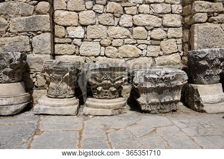 Demre, Antalya, Turkey - June 03, 2019: Fragments Of The Temple Artemis In The Church Of St. Nichola