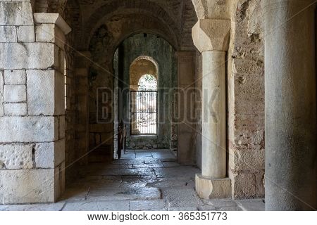 Demre, Antalya, Turkey - June 03, 2019: Interior Of Ancient Byzantine Greek Church Of Saint Nicholas