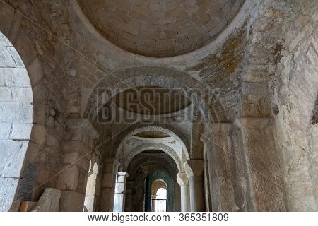 Demre, Antalya, Turkey - June 03, 2019: Interior Of Ancient Byzantine Greek Church Of Saint Nicholas
