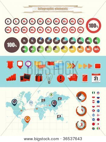 Infografica elementi vector collection
