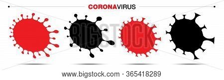 Coronavirus Covid-19 Icon Set In Perspective. Label Or Sticker For Medicament, Vaccine, Alcogel. Nov