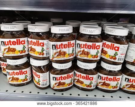 A Delicious Nutella Chocolate Paste, Or Sweet Spray With Forest Nuts, Cocoa And Milk By Ferrero S.p.