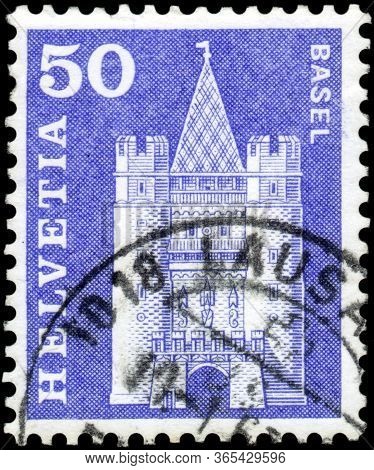 Saint Petersburg, Russia - May 05, 2020: Postage Stamp Issued In The Switzerland With The Image Of T
