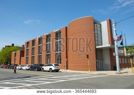 Chelsea, Ma, Usa - May 9, 2019: Chelsea District Court At 569 Broadway In Downtown Chelsea, Massachu