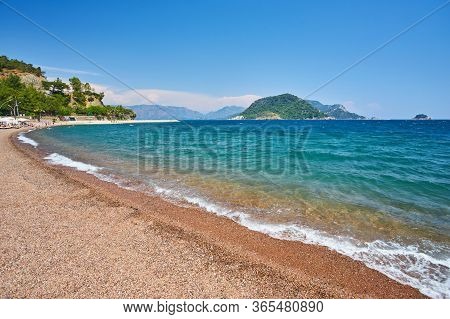 Icmeler Beach View In Marmaris Town, Turkey