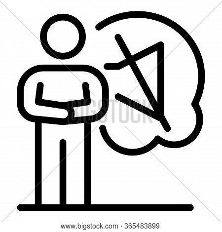 Sound Off In A Cloud Icon. Outline Sound Off In A Cloud Vector Icon For Web Design Isolated On White