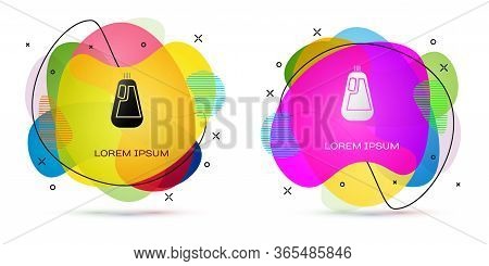 Color Plastic Bottle For Liquid Laundry Detergent, Bleach, Dishwashing Liquid Icon Isolated On White