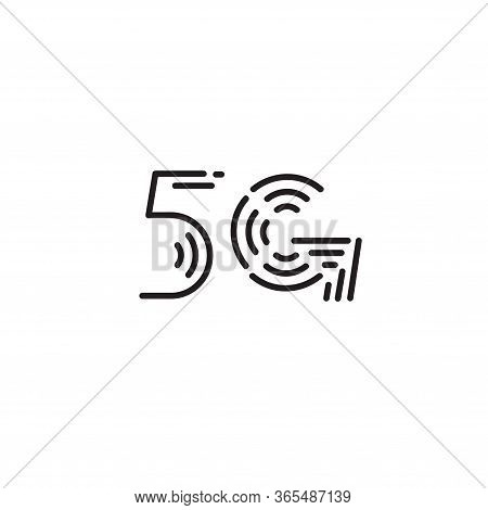 5g Logo Vector Template. The Fifth Generation Of Mobile Communication Symbol. Mobile Network Logo. F