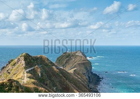 Shakotan At Cape Kamui Over Seacoast Skyline, Natural Landscape Hokkaido Japan
