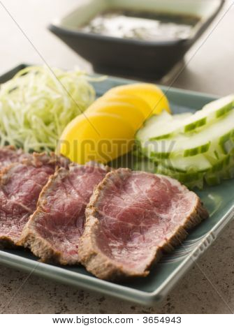 Seared Beef Fillet With Ponzo Sauce