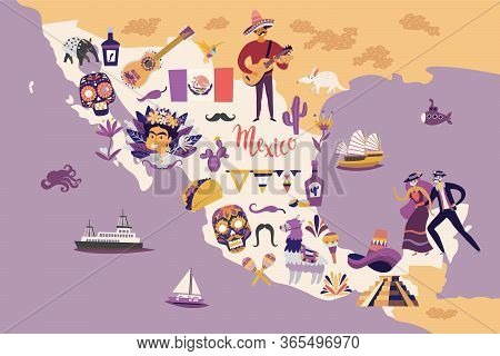 Map Of Mexico For Kids Mexico Map Vector Vector & Photo (Free Trial) | Bigstock