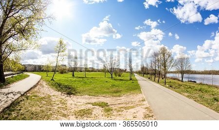 Spring Park On The Banks Of Volkhov.
Spring View Of The Province On A Sunny Day.