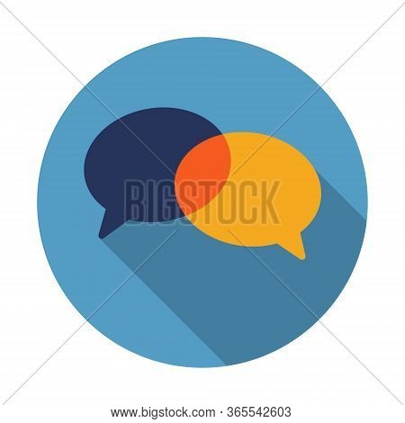 Talk Bubble Chat Icon. Trendy Flat Style For Graphic Design, Web-site. Stock Vector Illustration.